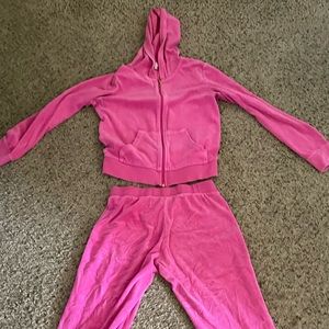 JUICY COUTURE HOT PINK and GOLD SWEAT SUIT